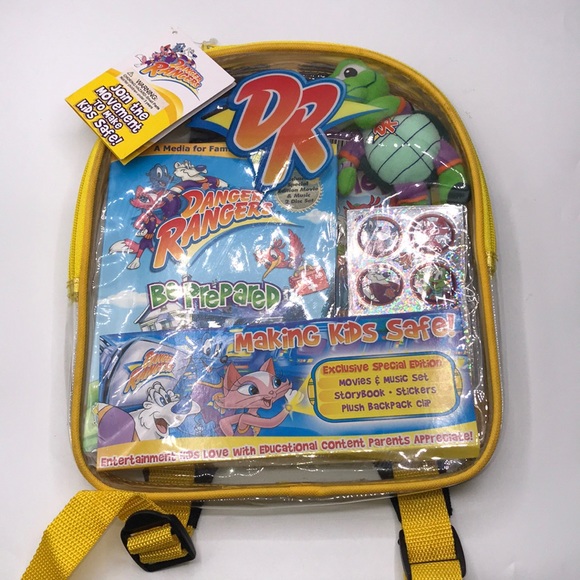 Danger Rangers Mini Backpack "Making Kids Safe" Books, Plush Toy & Stickers 2007 - Picture 1 of 9